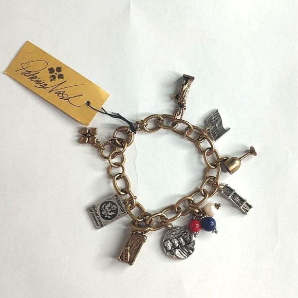 Patricia Nash Bracelet Charms World Traveler USA  Boho Chic - Picture 3 of 8
